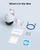 REOLINK 4K PTZ Outdoor Camera, PoE IP Home Security Surveillance, 5X Optical Zoom Auto Tracking, 3pcs Spotlights 190 Ft Color Night Vision, Two Way Talk, Up to 256GB SD Card(Not Included), RLC-823A