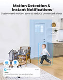 Indoor Security Camera, Reolink 5MP Super HD Plug-in WiFi Camera with Pan Tilt Zoom/ Motion Alerts, Ideal for Baby Monitor/ Pet Camera/Home Security, Dual Band WiFi, Multiple Storage Options, E1 Zoom