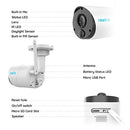 Reolink 1080P HD Wireless Security Camera Outdoor, Rechargeable Battery-Powered Smart WiFi Camera, Night Vision, 2-Way Talk, Works with Alexa, Cloud/Local SD Storage, Argus Eco