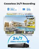 REOLINK 4K Security Camera System, 4pcs H.265 PoE Wired Bullet 4K Cameras with Person Vehicle Detection, Two-Way Talk, Spotlights, 4K/8MP 8CH NVR with 2TB HDD for 24-7 Recording, RLK8-812B4-A