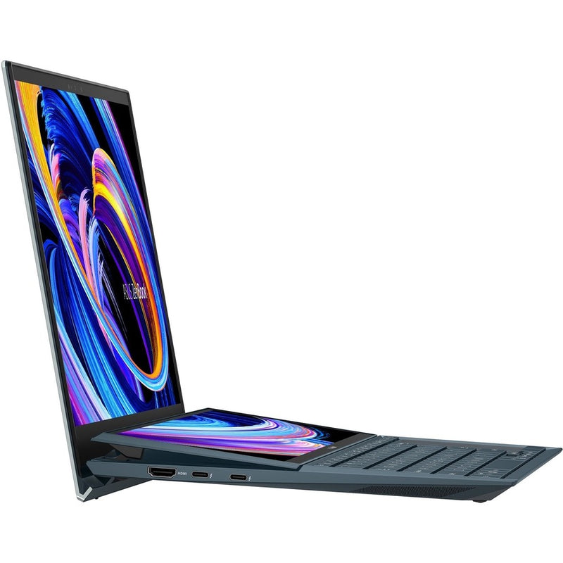 Asus ZenBook Duo 14 UX482 UX482EGR-XB77T 14" Notebook - Full HD - 1920 x 1080 - Intel Core i7 11th Gen i7-1195G7 Quad-core (4 Core) 3 GHz - 32 GB Total RAM - 1 TB SSD - Celestial Blue