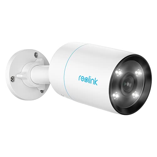 Reolink 4K PoE Outdoor Security Camera RLC-812A, 4pcs Spotlights Color Night Vision All Night, Smart Human/Vehicle Detection, Two Way Talk, Timelapse, Work with Smart Home, Up to 256GB Micro SD Card