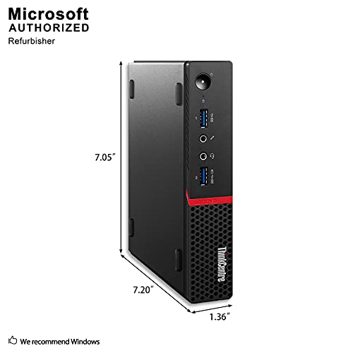 Lenovo Think Center M700 Tiny Desktop PC, Intel Quad Core I5-6400T 2.2GHz up to 2.8G, 16GB Memory,512GB SSD, WiFi, BT 4.0,HDMI,USB 3.0,DP Port,W10P64 (Renewed)