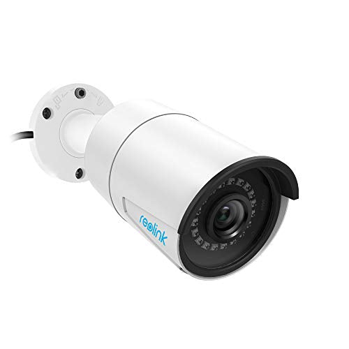 REOLINK 5MP(2560x1920@30FPS) PoE Camera Outdoor/Indoor IP Security Video Surveillance, IP66 Waterproof, IR Night Vision, Motion Detection, Work with Smart Home, Up to 128GB Micro SD Card, RLC-410-5MP