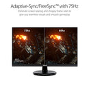 ASUS 27” 1080P Monitor (VA27DCP) - Full HD, IPS, 75Hz, USB-C 65W Power Delivery, Speakers, Adaptive-Sync/FreeSync, Eye Care, Low Blue Light, Flicker Free, VESA Mountable, Frameless, HDMI