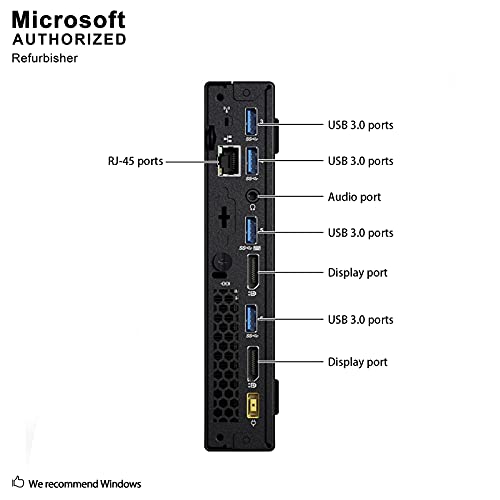 Lenovo Think Center M700 Tiny Desktop PC, Intel Quad Core I5-6400T 2.2GHz up to 2.8G, 16GB Memory,512GB SSD, WiFi, BT 4.0,HDMI,USB 3.0,DP Port,W10P64 (Renewed)