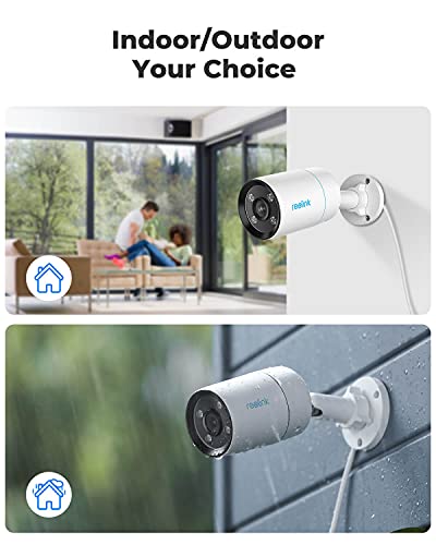 REOLINK 4K Security Camera System, 8pcs H.265 PoE Wired Bullet 4K Cameras with Person Vehicle Detection, Two-Way Talk, Spotlights, 4K/8MP 16CH NVR with 3TB HDD for 24-7 Recording, RLK16-812B8-A