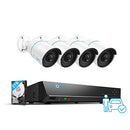 REOLINK 8CH 5MP Security Camera System, 4pcs Person/Vehicle Detection Smart 5MP Wired Outdoor PoE IP Cameras, 4K 8CH NVR with 2TB HDD for 24-7 Recording, RLK8-510B4-A