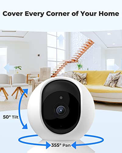 Indoor Security Camera, Reolink E1 Pro 4MP HD Plug-in WiFi Camera for Home Security, Dual-Band WiFi, Multiple Storage Options, Motion Alert, Night Vision, Ideal for Baby Monitor/Pet Camera