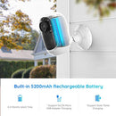 Wireless Security Camera System Battery/Solar Powered, PIR Motion Detection, 1080p 100% Wire-Free Weatherproof, for Home Surveillance Indoor/Outdoor Use, Reolink Argus 2E