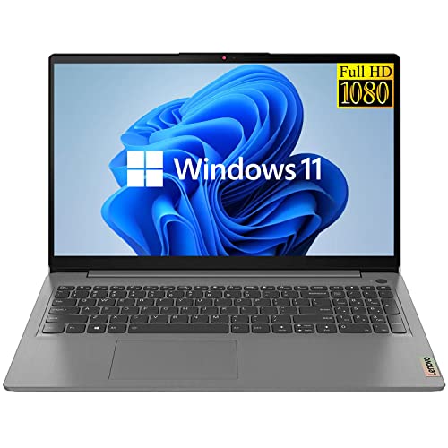 2022 Newest Lenovo IdeaPad 3 Laptop, 15.6" FHD Display, Intel Dual-Core Processor, Intel UHD Graphics, 8GB RAM, 256GB PCIe SSD, Fingerprint Reader, Webcam, HDMI, Bluetooth 5.0, Grey, Windows 11