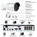 REOLINK 8CH 5MP Security Camera System, 4pcs Person/Vehicle Detection Smart 5MP Wired Outdoor PoE IP Cameras, 4K 8CH NVR with 2TB HDD for 24-7 Recording, RLK8-510B4-A