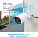 Security Camera Outdoor, Reolink 4MP HD Plug-in WiFi Security Camera for Indoor Outdoor, 2.4/5Ghz WiFi, Night Vision, IP66 Waterproof, Motion Detection, Work with Google Assistant, RLC-410W